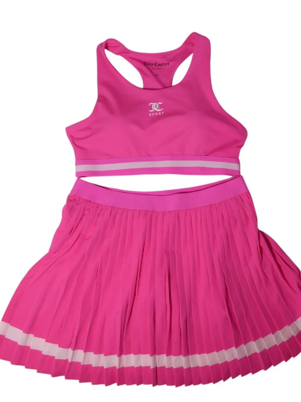 Juicy Couture‎ Pink Tennis Set Top & Skirt Two Piece JC257258S Size Large